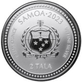 Серебряная монета 1oz Иисус Учитель 2 доллара 2023 Самоа
