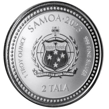 Серебряная монета 1oz Иисус Учитель 2 тала 2023 Самоа