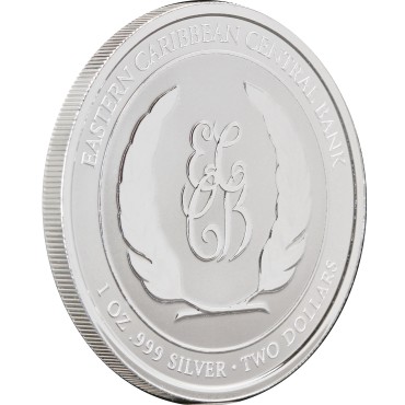 Серебряная монета 1oz Ангилья 2 доллара 2025 Восточные Карибы