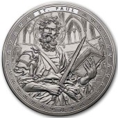 Серебряная монета 1oz Святой Павел 5 седи 2026 Гана (пруф)