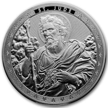 Серебряная монета 1oz Святой Иуда 5 седи 2026 Гана (пруф)