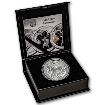 Серебряная монета 1oz Святой Иуда 5 седи 2026 Гана (пруф)