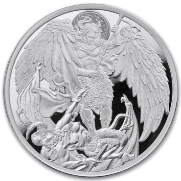 Серебряная монета 1oz Архистратиг Михаил 2 доллара 2026 Ниуэ