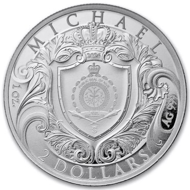 Серебряная монета 1oz Архистратиг Михаил 2 доллара 2026 Ниуэ