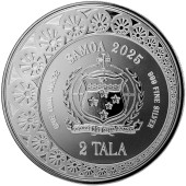 Серебряная монета 1oz Русалка и Жемчужина 2 тала 2025 Самоа