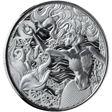 Срібна монета 1oz Русалка та Перлина 2 тала 2025 Самоаа