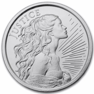 Срібний раунд 1oz Юстиція 2026 США