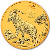 Золотая монета 1/10oz Год Козы 15 долларов 2027 Австралия