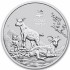 Срібна монета 1oz Рік Кози 1 долар 2027 Австралія