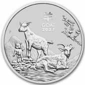 Серебряная монета 1oz Год Козы 1 доллар 2027 Австралия