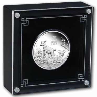 Срібна монета 1oz Рік Кози 1 долар 2027 Австралія (пруф)