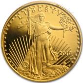 Золотая монета 1/10oz Американский Орел 5 долларов 2010 США (пруф)