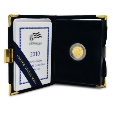 Золота монета 1/10oz Американський Орел 5 доларів 2010 США (пруф)