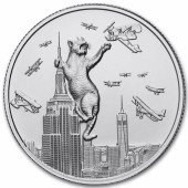 Срібний раунд 1oz Кіт Король "Ідеальне Срібло" США