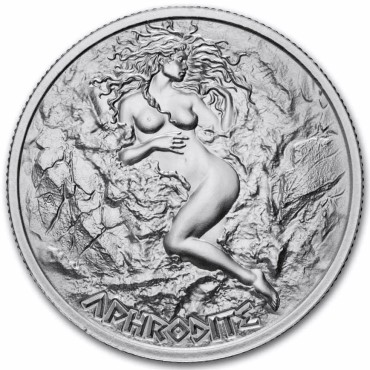 Серебряный раунд 1oz Афродита  "Греческая Мифология" США