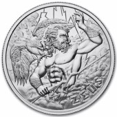 Серебряный раунд 1oz Зевс  "Греческая Мифология" США