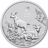 Серебряная монета 1/2oz Год Козы 50 центов 2027 Австралия
