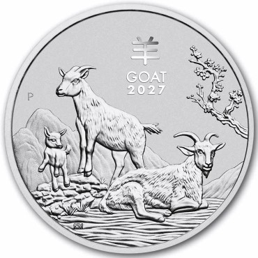 Срібна монета 1/2oz Рік Кози 50 центів 2027 Австралія
