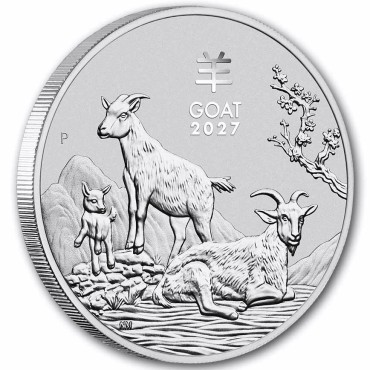 Срібна монета 1/2oz Рік Кози 50 центів 2027 Австралія