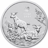 Срібна монета 2oz Рік Кози 2 долара 2027 Австралія