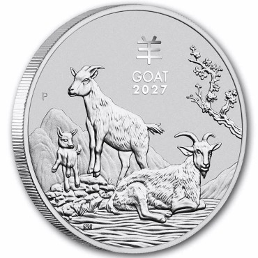 Серебряная монета 2oz Год Козы 2 доллара 2027 Австралия
