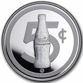 Срібний раунд 1oz Coca-Cola 5 центів США