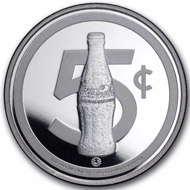 Серебряный раунд 1oz Coca-Cola 5 центов США