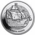 Срібна монета 1oz Санта-Марія 1 долар 2022 БВО (Reverse Cameo)