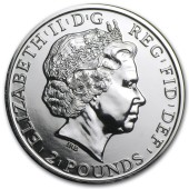 Серебряная монета 1oz Год Овцы 2 фунта 2015 Великобритания