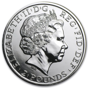 Серебряная монета 1oz Год Овцы 2 фунта 2015 Великобритания