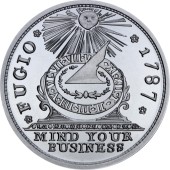 Серебряная монета 2oz Фугио-цент 1787 США рестрайк