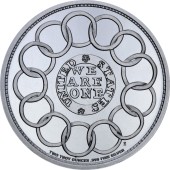 Серебряная монета 2oz Фугио-цент 1787 США рестрайк