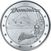 Срібна монета 1oz Домініка 2 долари 2018 Східні Кариби