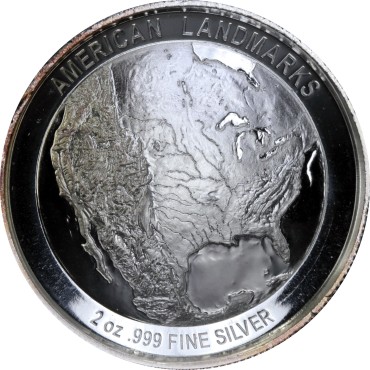 Срібний раунд 2oz Гранд-Каньйон США