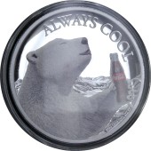 Серебряная монета 1oz Coca Cola 2 доллара 2019 Фиджи