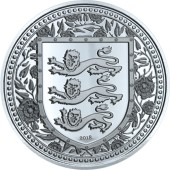 Серебряная монета 1oz Королевский герб Англии 1 фунт 2018 Гибралтар