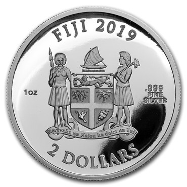 Серебряная монета 1oz Coca Cola 2 доллара 2019 Фиджи