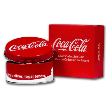 Серебряная монета 1oz Coca Cola 2 доллара 2019 Фиджи