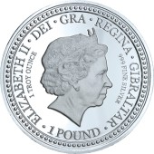 Срібна монета 1oz Королівський герб Англії 1 фунт 2018 Гібралтар