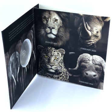 Серебряная монета 1oz Слон 5 ранд 2019 Южная Африка