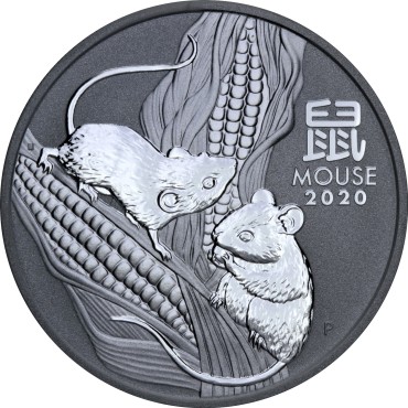 Серебряная монета 1oz Год Мыши (Крысы) 1 доллар 2020 Австралия