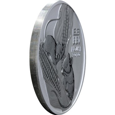 Срібна монета 2oz Рік Миші (Щура) 2 долара 2020 Австралія