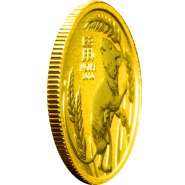 Золота монета 1/10oz Рік Миші (Щура) 15 доларів 2020 Австралія