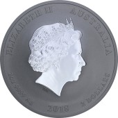 Серебряная монета 2oz Год Собаки 2 доллара 2018 Австралия