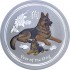 Срібна монета 2oz Рік Собаки 2 долара 2018 Австралія (Кольорова)