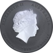 Срібна монета 1oz Рік Свині 1 долар 2019 Австралія (Кольорова)