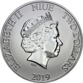 Срібна монета 1oz Дарт Вейдер "Зоряні Війни" 2 долара 2019 Ніуе