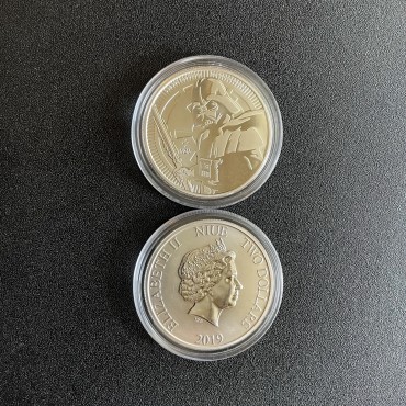 Серебряная монета 1oz Дарт Вейдер "Звездные Войны" 2 доллара 2019 Ниуэ