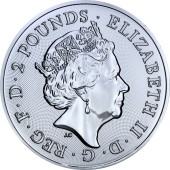 Серебряная монета 1oz Год Крысы (Мыши) 2 фунта стерлингов 2020 Великобритания