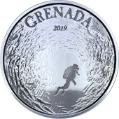 Серебряная монета 1oz Гренада 2 доллара 2019 Восточные Карибы